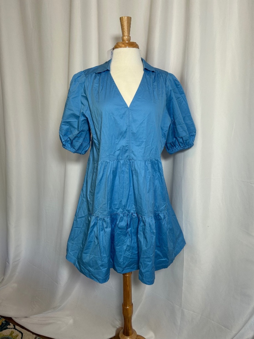 NWT SOUTHERN TIDE BLUE TIERED DRESS - SIZE LARGE